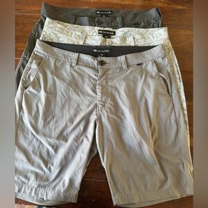 TravisMathew Men’s Wanderlust Shorts Bundle Lot of 3 Size 36 Athletic Stretch